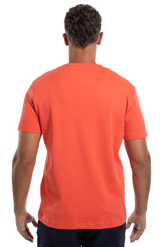 Camiseta Pima Interlock Gola Careca - Coral