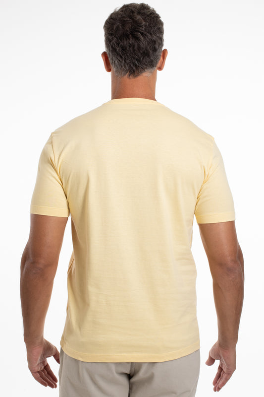 Camiseta Gola Careca Santa Monica Boulevard - Amarelo