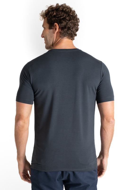 Camiseta Pima Careca Lisa - Chumbo