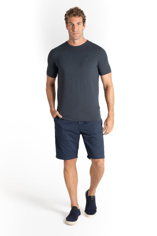 Camiseta Pima Careca Lisa - Chumbo