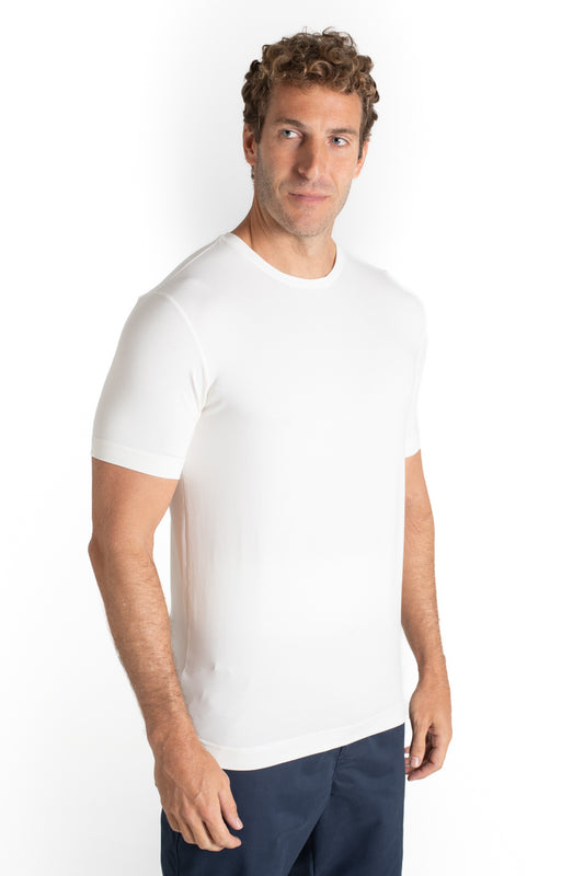 Camiseta Pima Careca Lisa - Off White