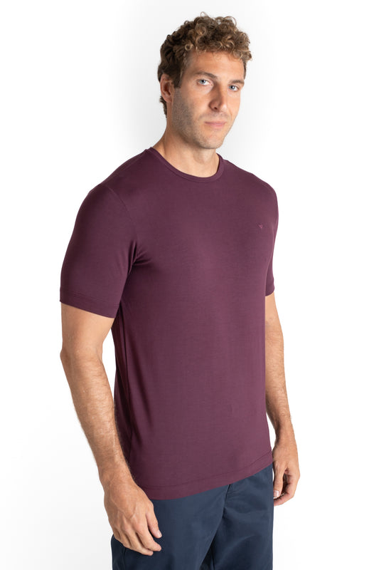 Camiseta Pima Careca Lisa - Bordo