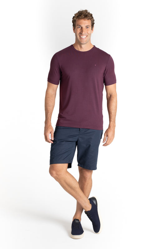 Camiseta Pima Careca Lisa - Bordo