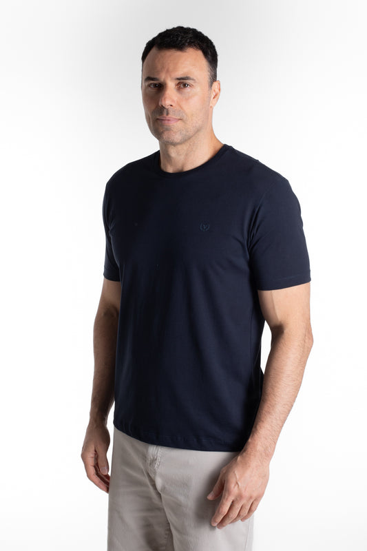Camiseta Manga Curta Algodão Soft - Marinho