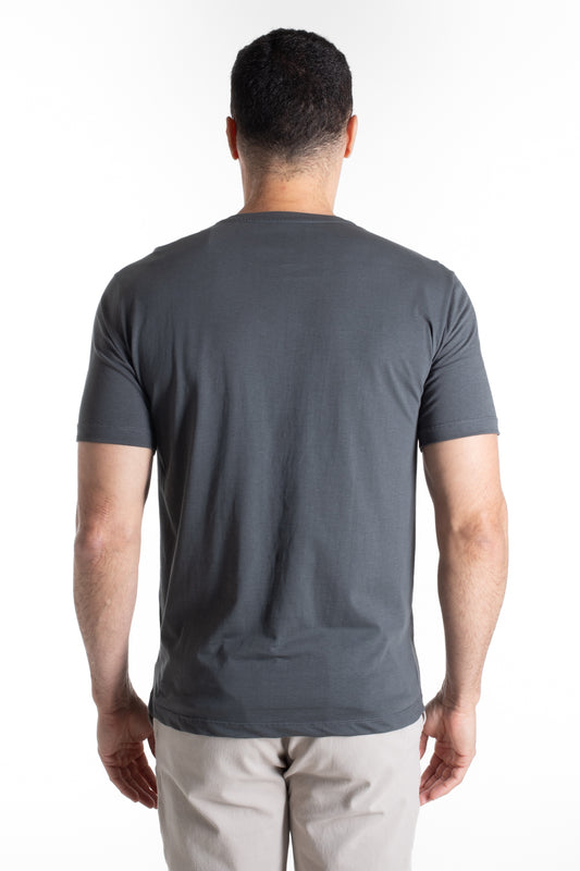 Camiseta Manga Curta Algodão Soft - Cinza Escuro