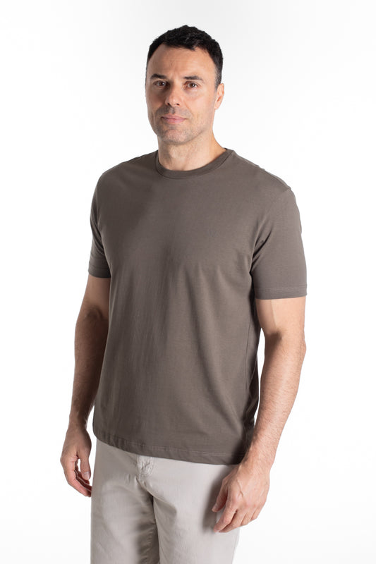 Camiseta Manga Curta Algodão Soft - Verde Musgo