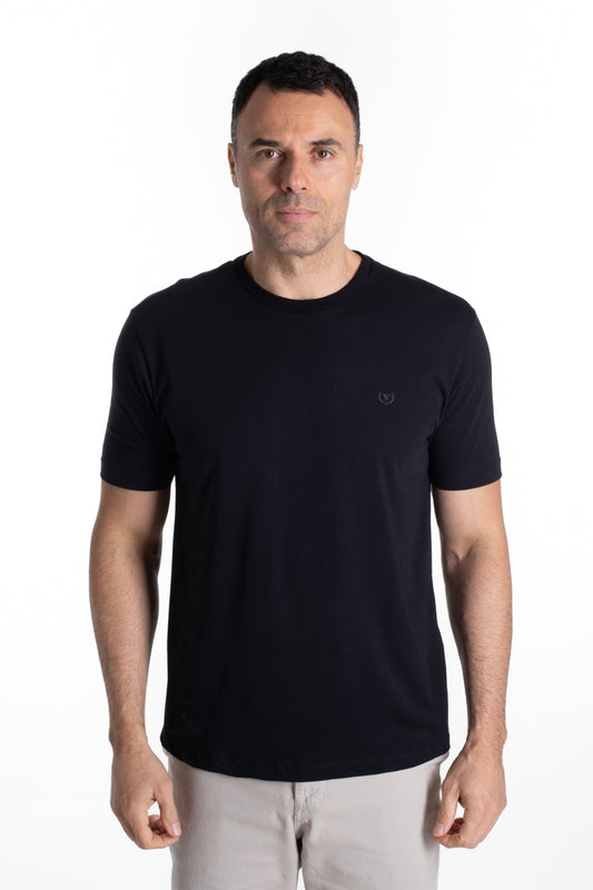Camiseta Manga Curta Algodão Soft - Preto