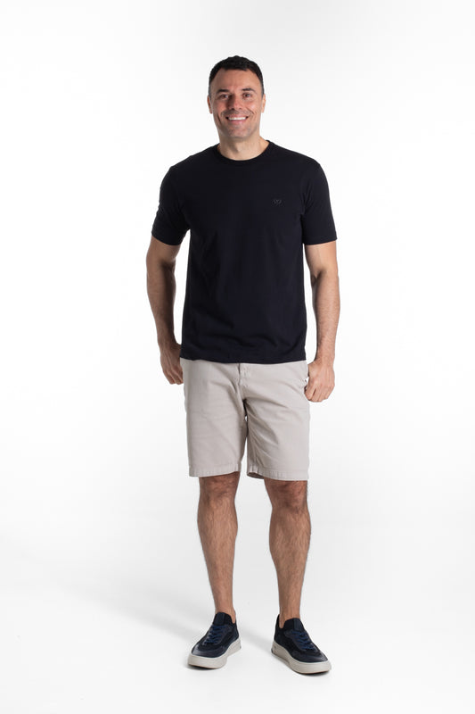 Camiseta Manga Curta Algodão Soft - Preto
