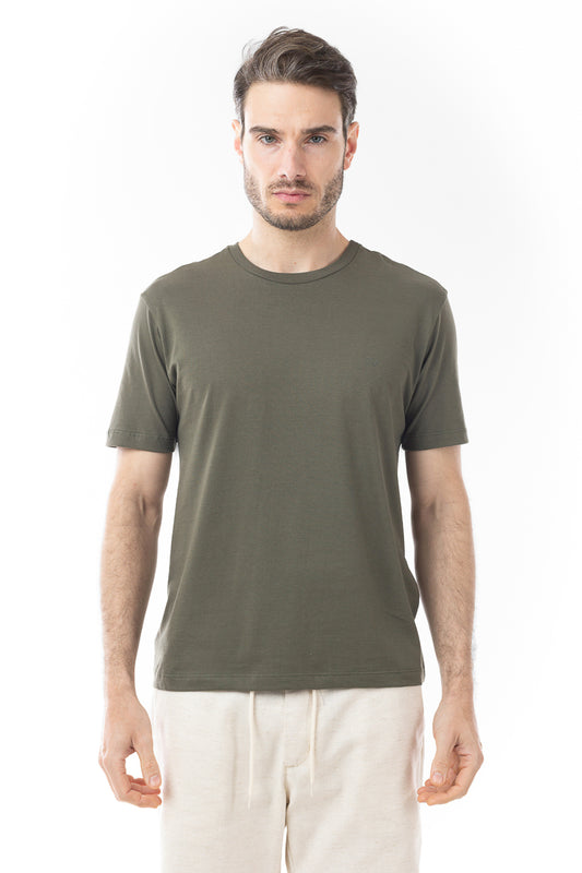 Camiseta Manga Curta Algodão Soft - Verde Militar