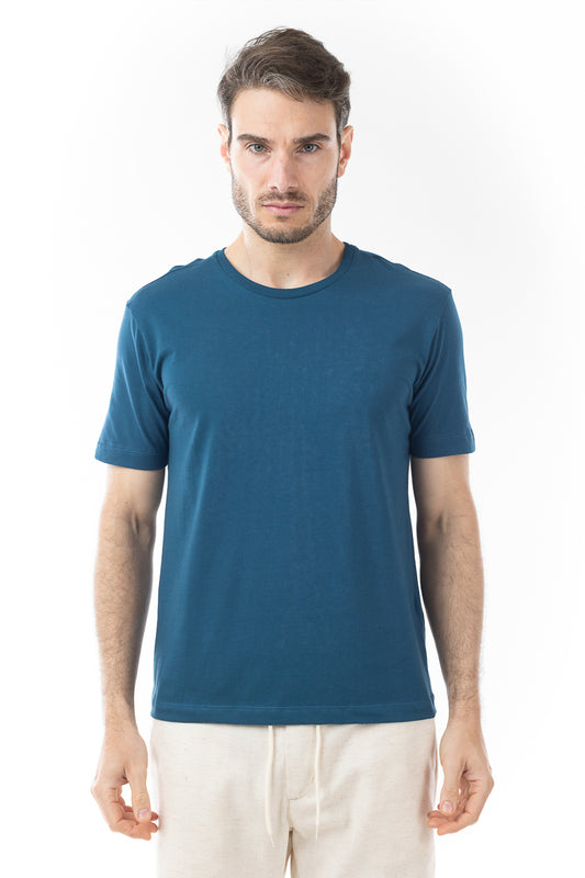 Camiseta Manga Curta Algodão Soft - Petroleo