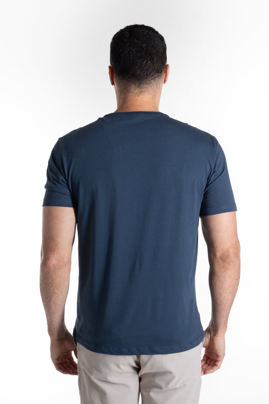 Camiseta Manga Curta Algodão Soft - Azul Cobalto