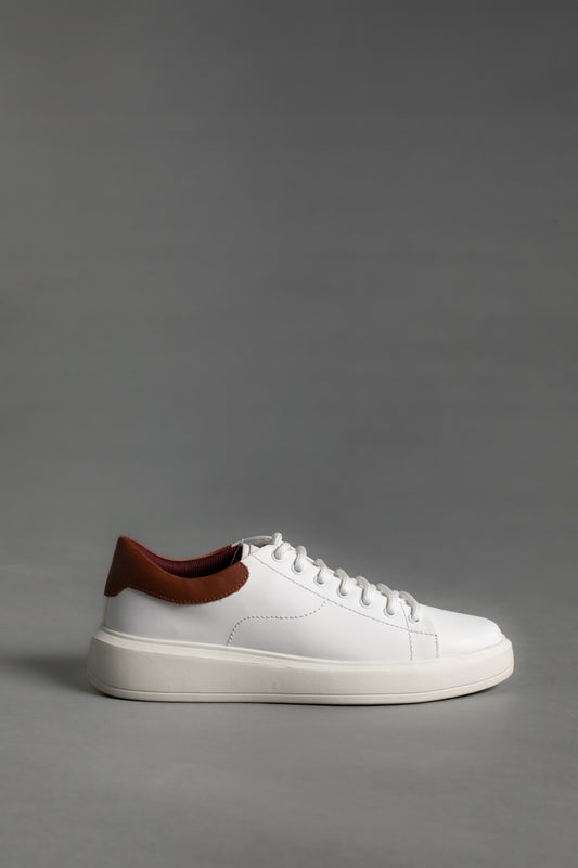 Tênis Couro Classic Bicolor - Branco