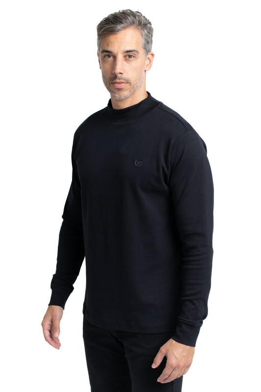 Camiseta Manga Longa Malha Suedine - Preto