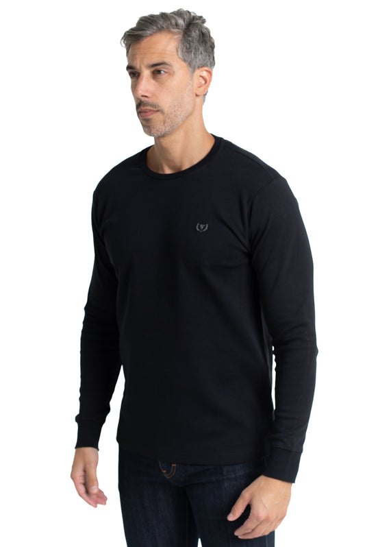 Camiseta Manga Longa Malha - Preto