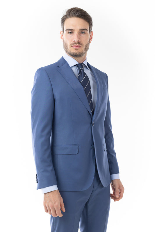 Terno Extra 2 Botões Slim - Azul.