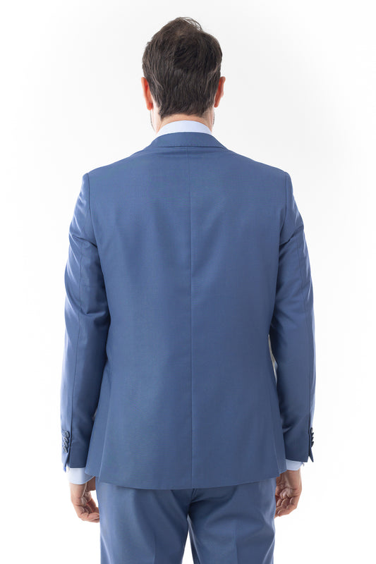 Terno Extra 2 Botões Slim - Azul.