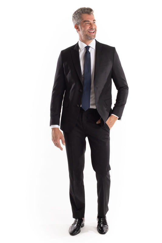 Terno Extra 2 Botões Slim - Preto