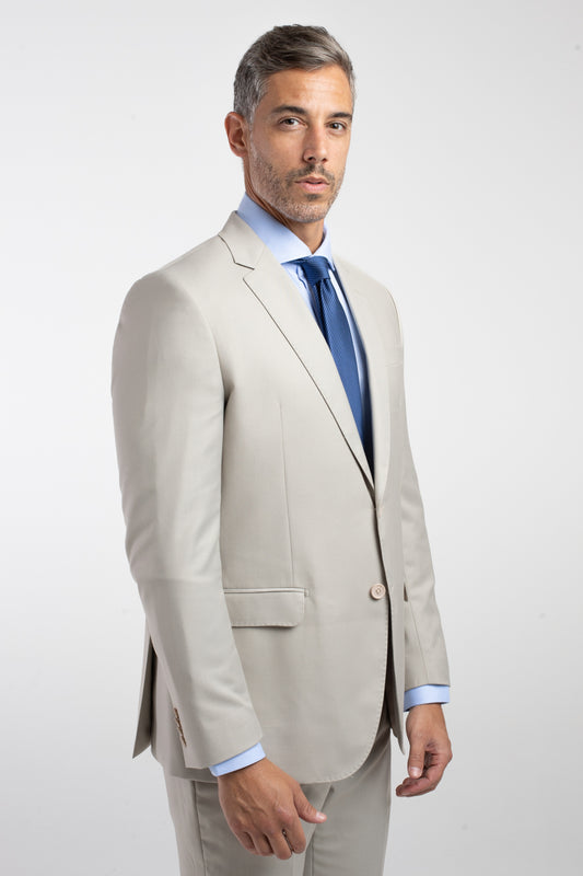 Terno Extra 2 Botões Slim - Bege