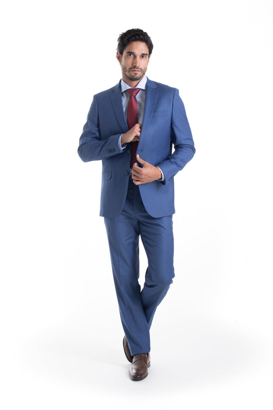 Terno Liso Liverpool Com Stretch - Azul