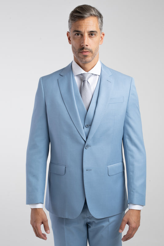 Terno Cerimônia Regular Poliviscose - Azul Claro