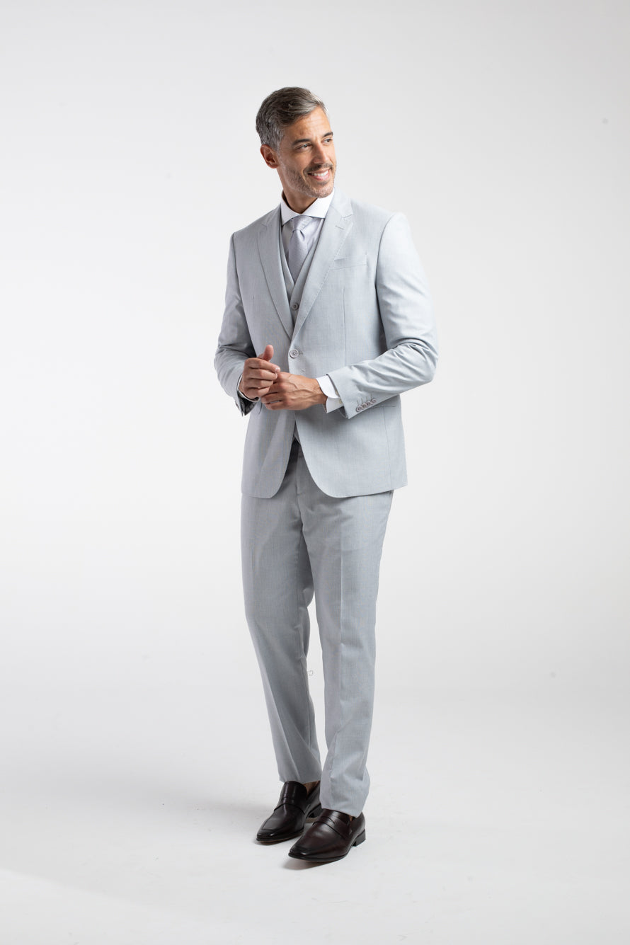 Terno Cerimônia Regular Poliviscose - Azul Acinzentado