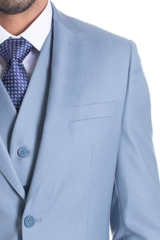 Terno Cerimônia Poliviscose - Azul Claro