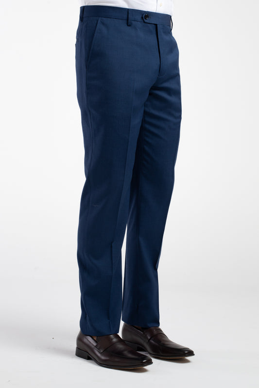 Terno 2 Botões Slim Liso Poliviscose - Azul Escuro