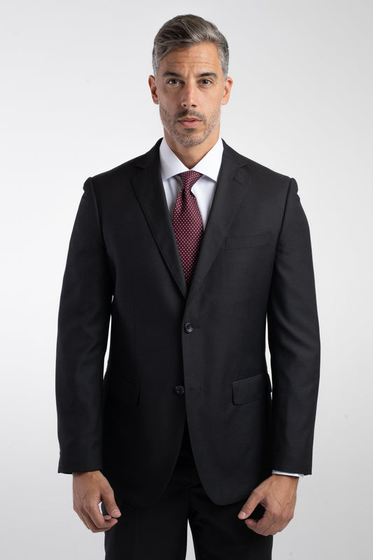 Terno 2 Botões Slim Liso Poliviscose - Chumbo