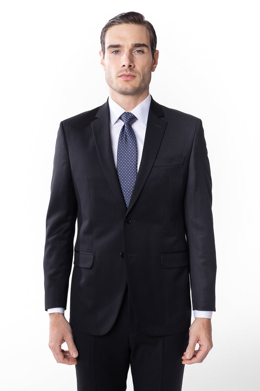 Terno Super 120 Liso Slim Bristol - Preto