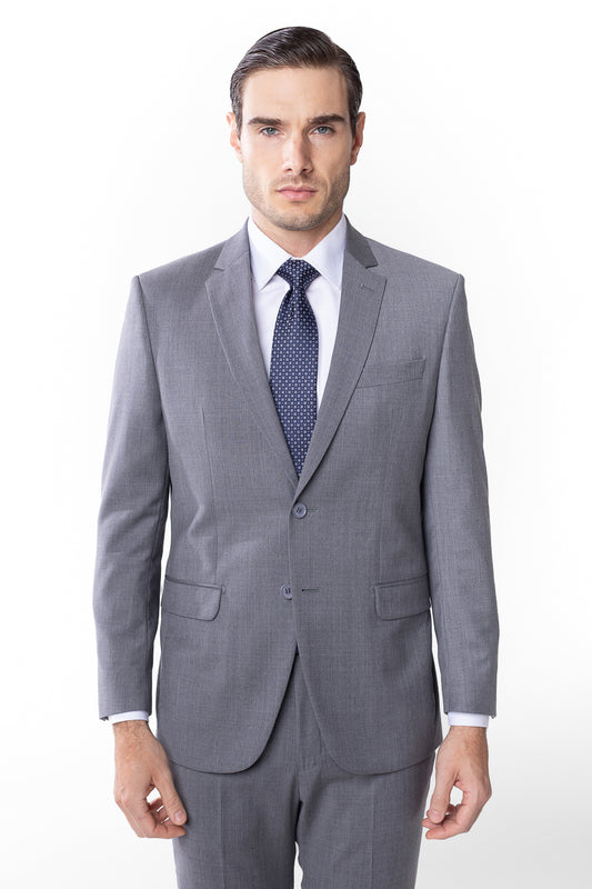 Terno Super 120 Liso Slim Bristol - Cinza