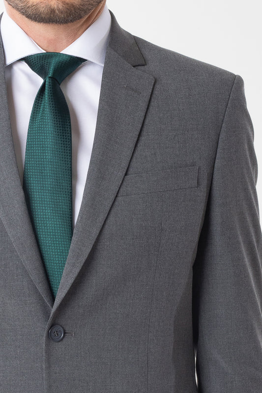 Terno Slim Cambridge Liso - Cinza Escuro