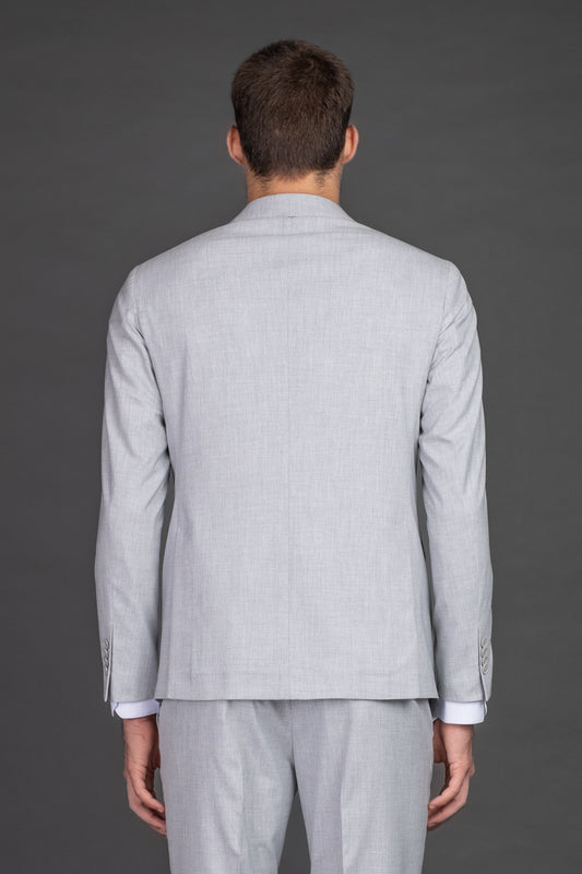 Terno Com Forro Slim Fantasia - Cinza Claro