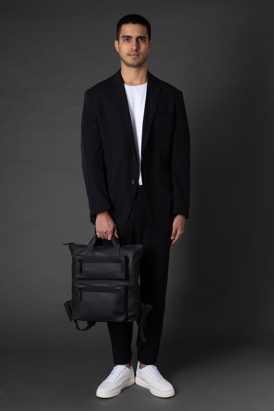 Terno Slim Tecnológico Sem Forro - Preto