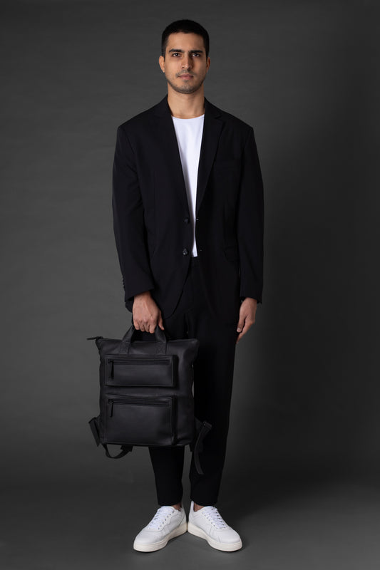 Terno Slim Tecnológico Sem Forro - Preto