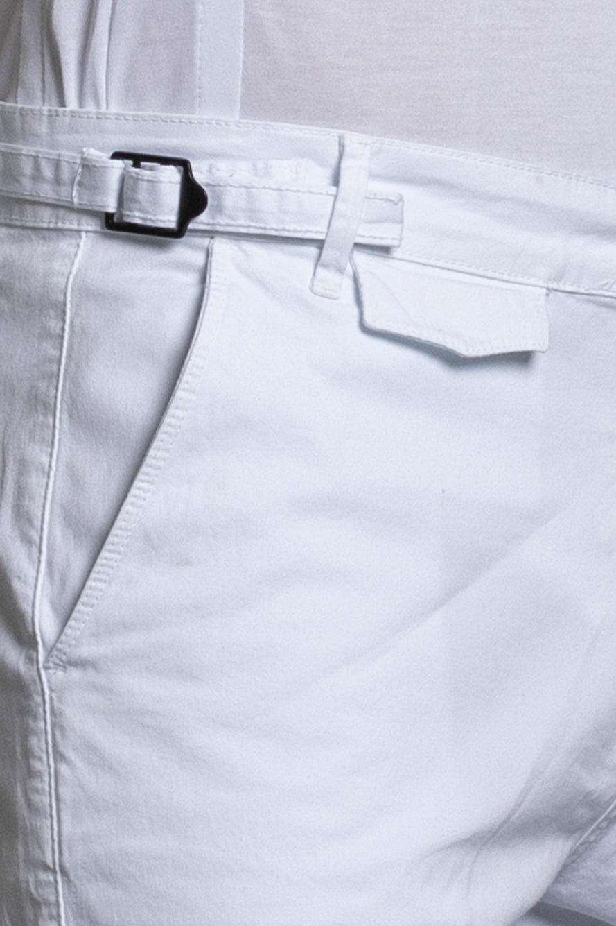 Bermuda Chino Com Ajuste - Branco