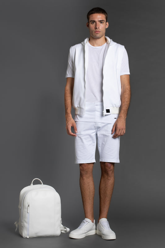 Bermuda Chino Com Ajuste - Branco