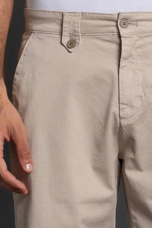 Bermuda Com Passante Retro - Bege