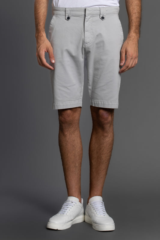 Bermuda Com Passante Retro - Cinza