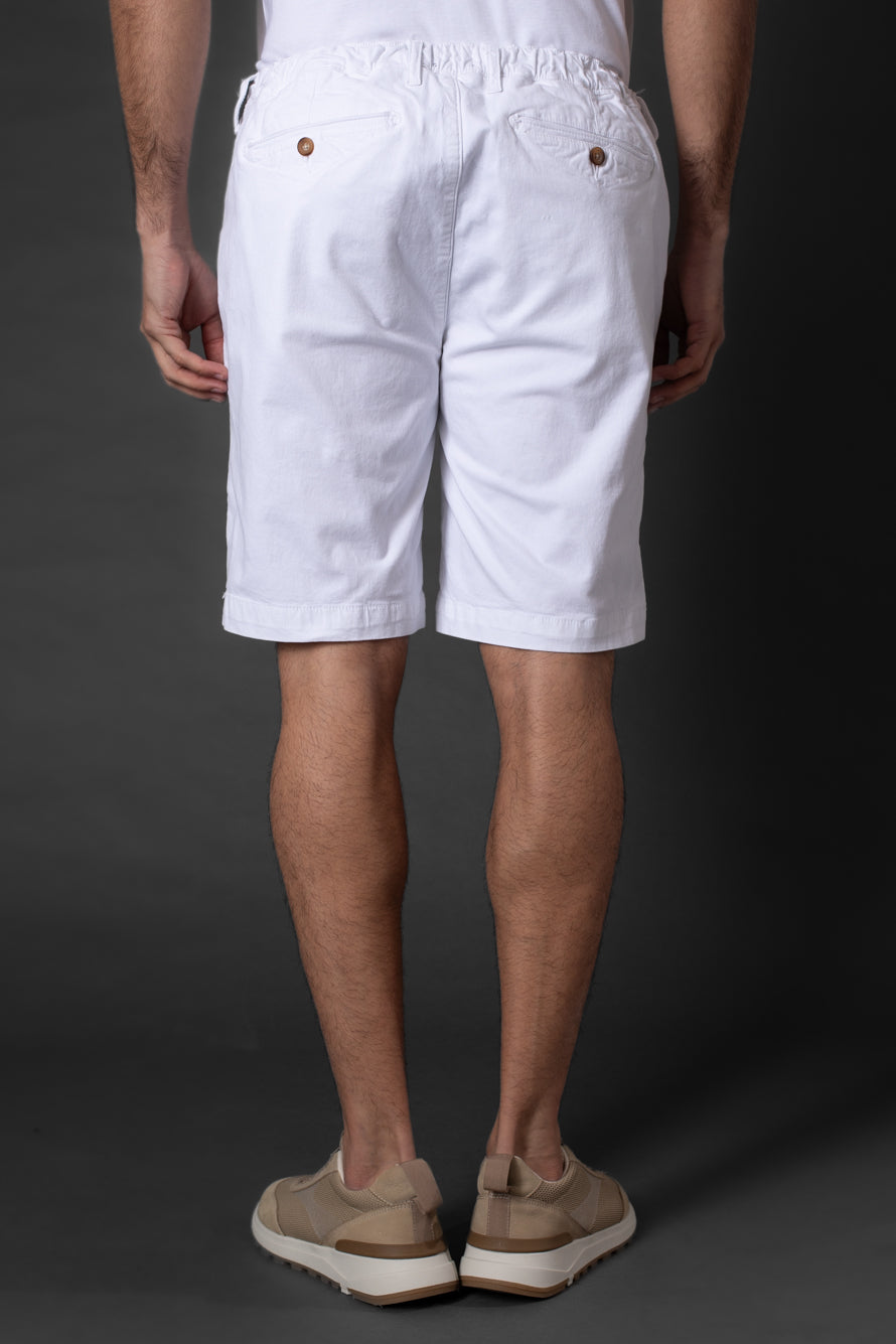 Bermuda Chino Slim Com Bolso Relógio - Branco