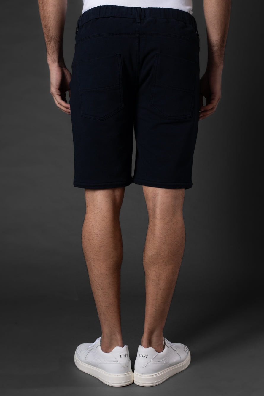 Bermuda Slim Moletom 5 Bolsos - Marinho