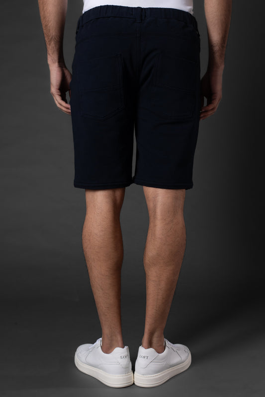 Bermuda Slim Moletom 5 Bolsos - Marinho