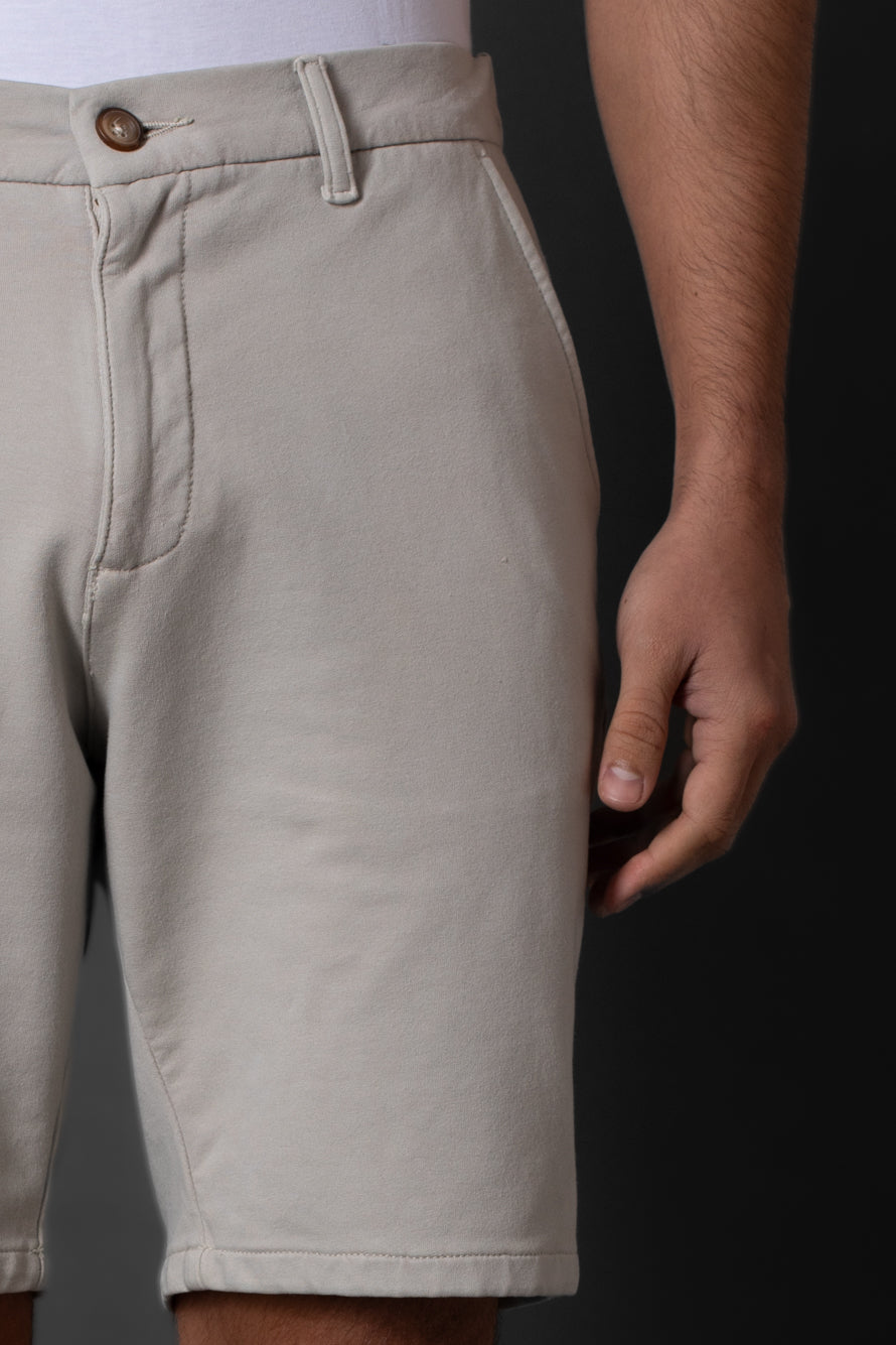 Bermuda Slim Moletom 5 Bolsos - Areia