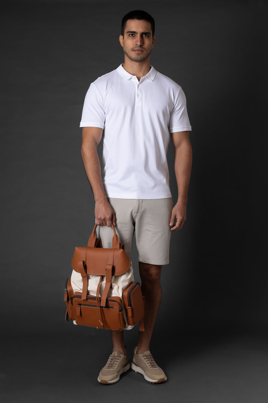 Bermuda Slim Moletom 5 Bolsos - Areia