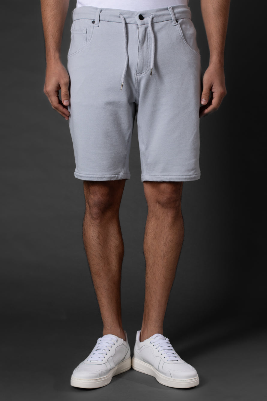 Bermuda Slim Moletom 5 Bolsos - Cinza Claro