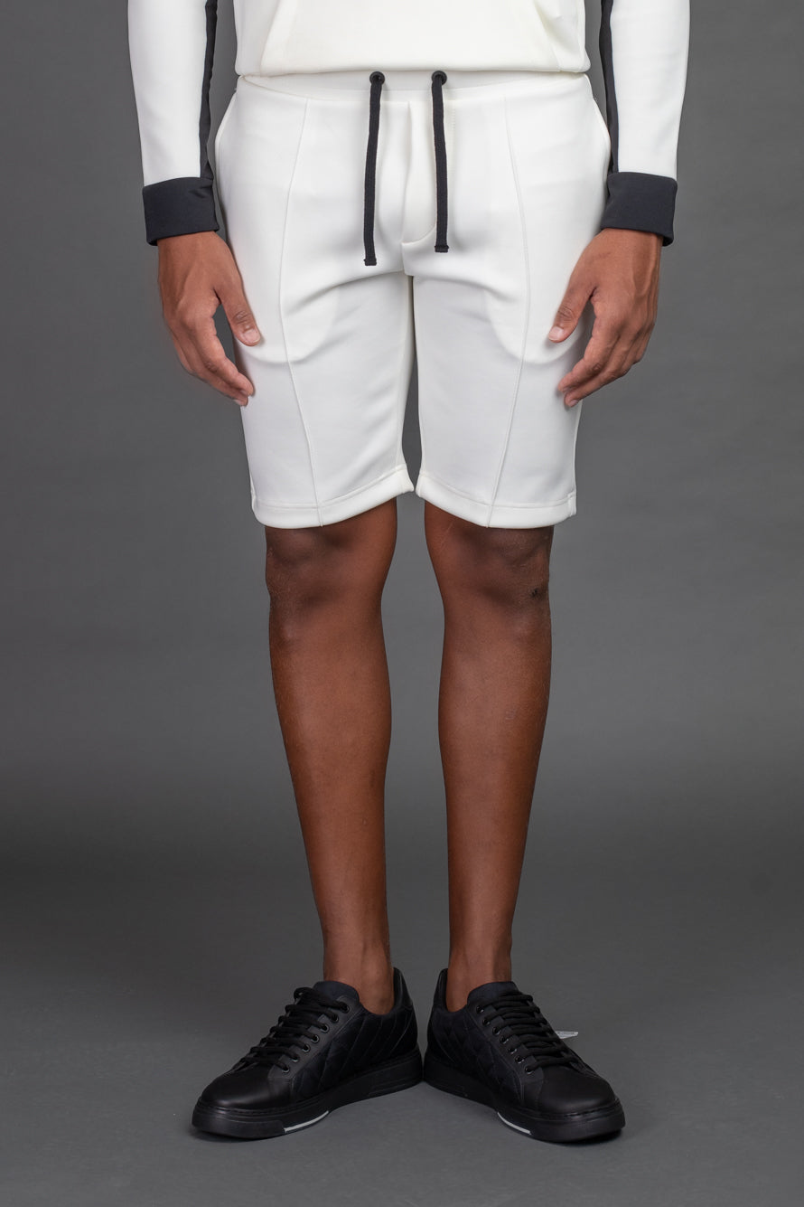 Bermuda Neoprene Com Nervuras - Cru