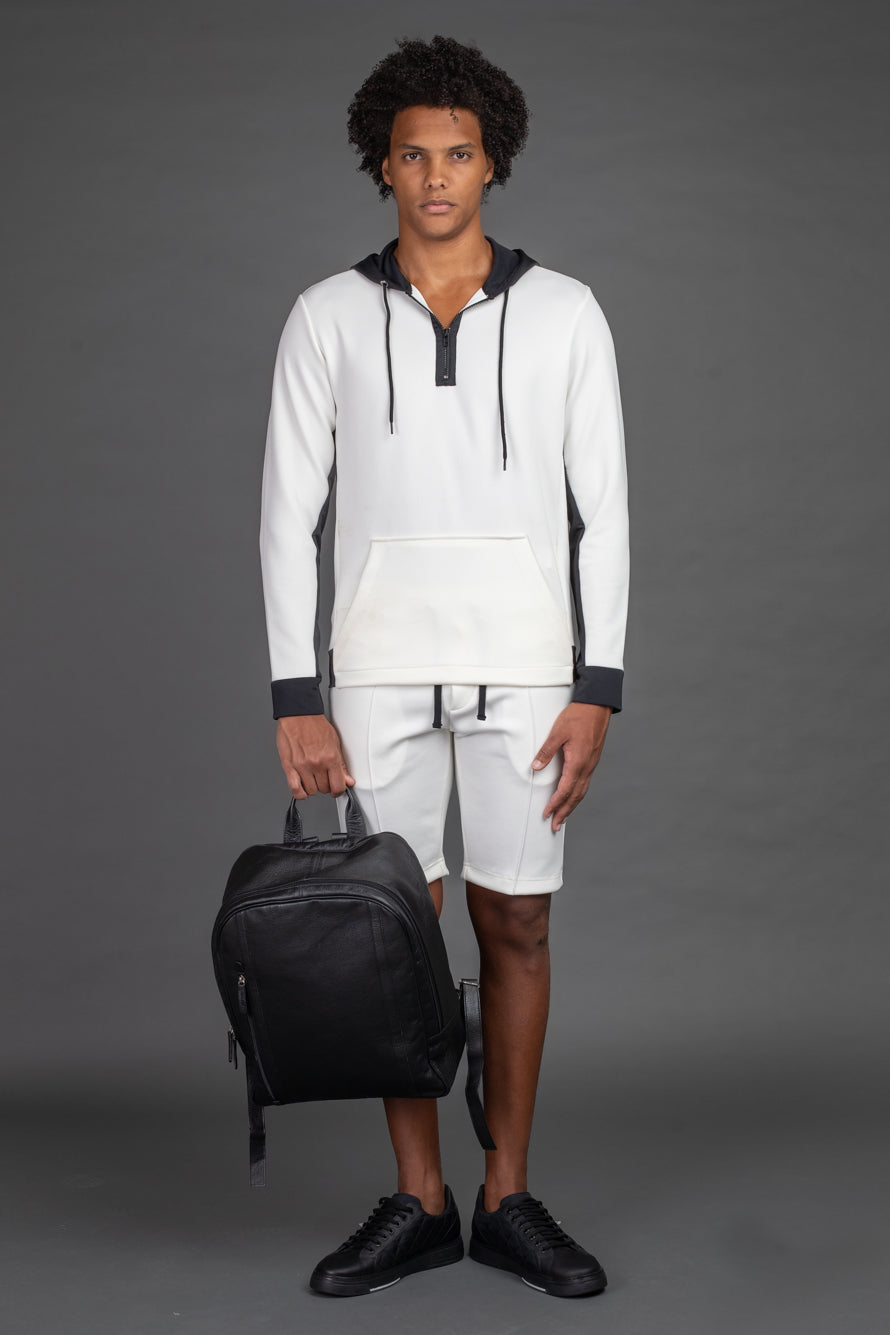 Bermuda Neoprene Com Nervuras - Cru