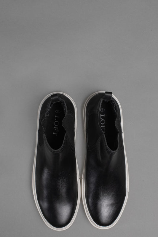 Bota Chelsea de Couro - Preto