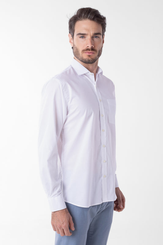 Camisa Manga Longa Lisa Premium - Branco