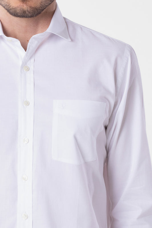 Camisa Manga Longa Lisa Premium - Branco