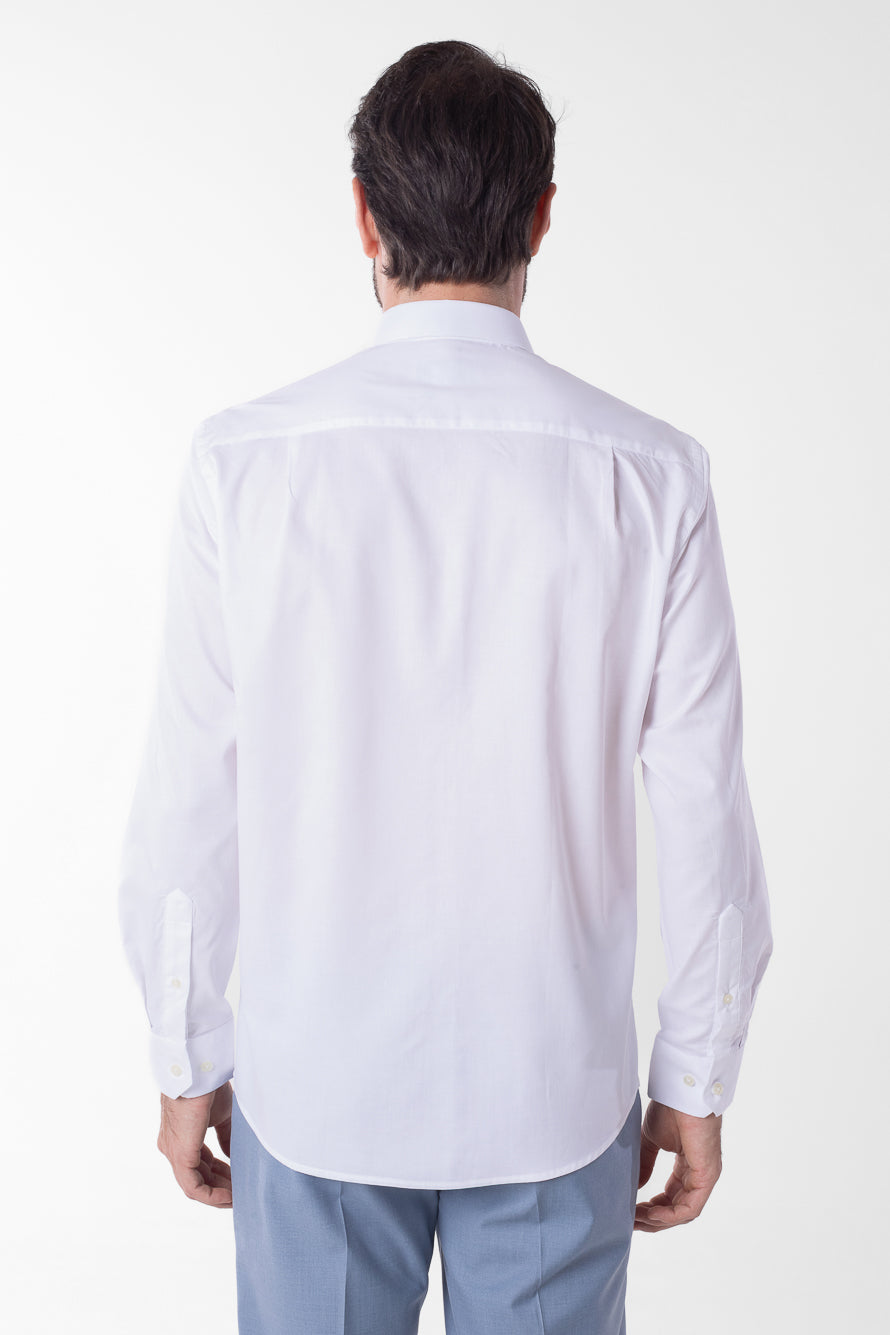 Camisa Manga Longa Lisa Premium - Branco